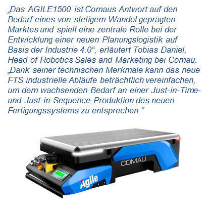 Kollmorgen Comau AGILE1500 Fahrerloses Transportsystem